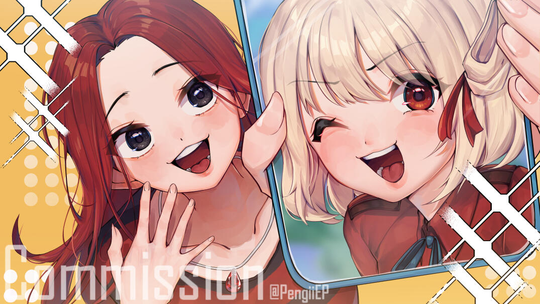 Bust up and profile pic simple bg